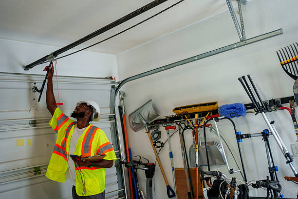 Professional Garage Door Installation technician working in Karnes City, TX